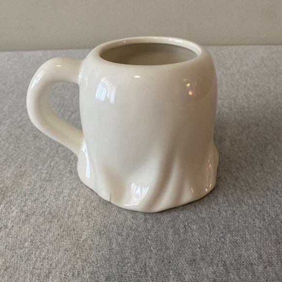 Spirit Halloween White Ghost Shaped Ceramic Coffee Mug - Picture 3 of 10